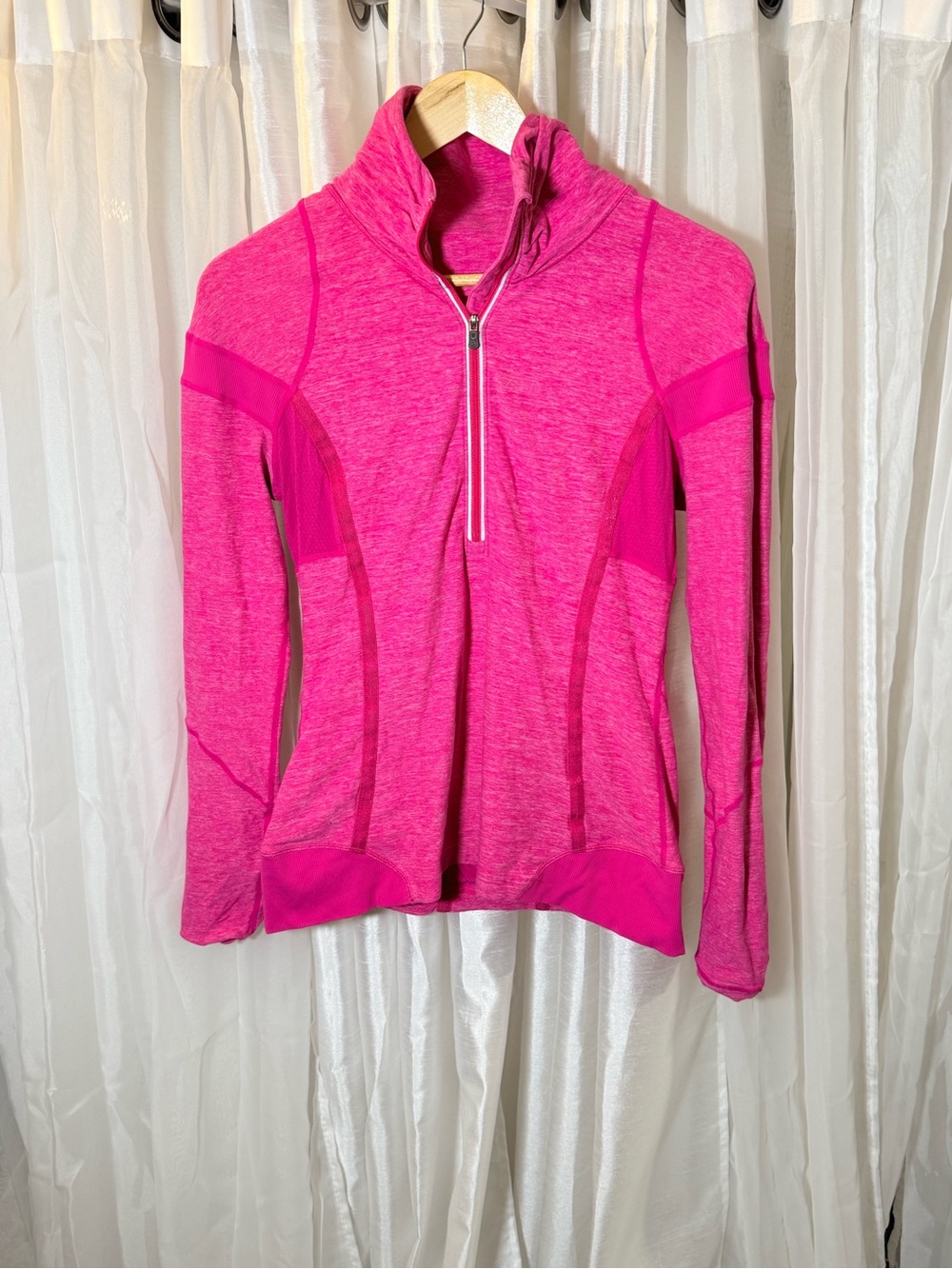 lululemon athletica Bright Pink Quarter-Zip Performance Pullover